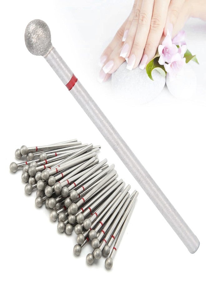 TMISHION 50pcs Nail Cutter Drill Bit for Manicure, Spherical Nail Drill Bits Nail File Bits for Gel Nails Cuticles Dead Skin Removal Nail Polishing Grinding Head Accessory Manicure Drill Set(5.0mm) - Image 1