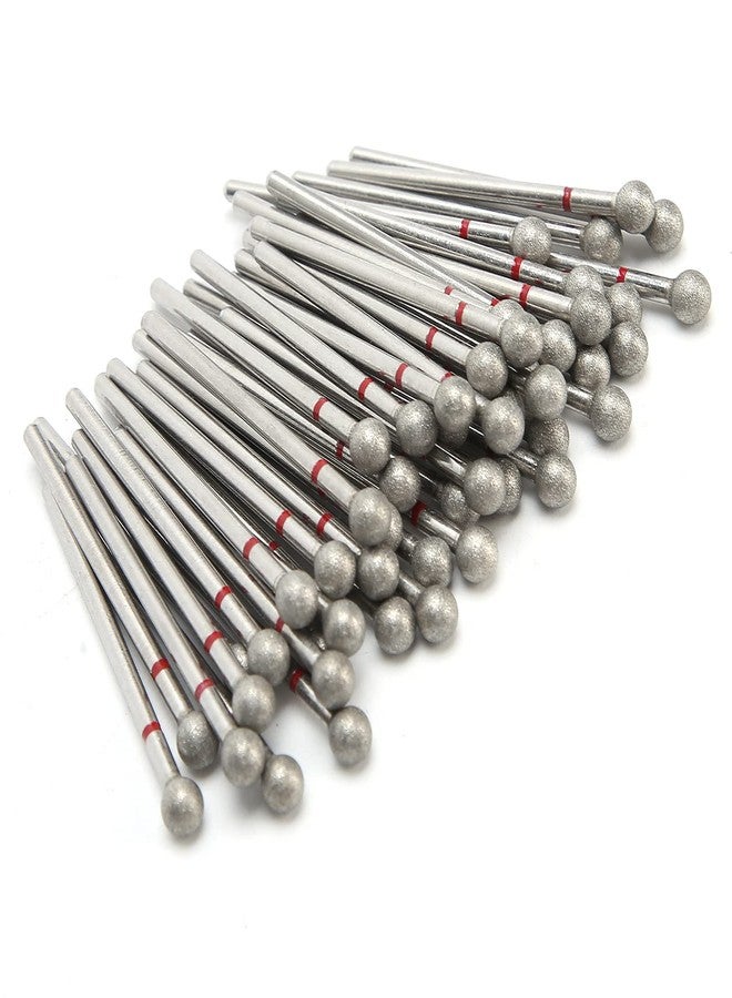 TMISHION 50pcs Nail Cutter Drill Bit for Manicure, Spherical Nail Drill Bits Nail File Bits for Gel Nails Cuticles Dead Skin Removal Nail Polishing Grinding Head Accessory Manicure Drill Set(5.0mm) - Image 2