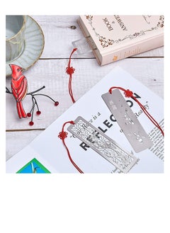 Excefore Metal Bookmarks Set, 8 Pcs Creative Chinese Style Exquisite Stainless Steel Hollow Metal Bookmark, Unique Metal Bookmarks for Book Lovers, Readers, Writers, Women, Men, for Book Reading Presents  - Image 3
