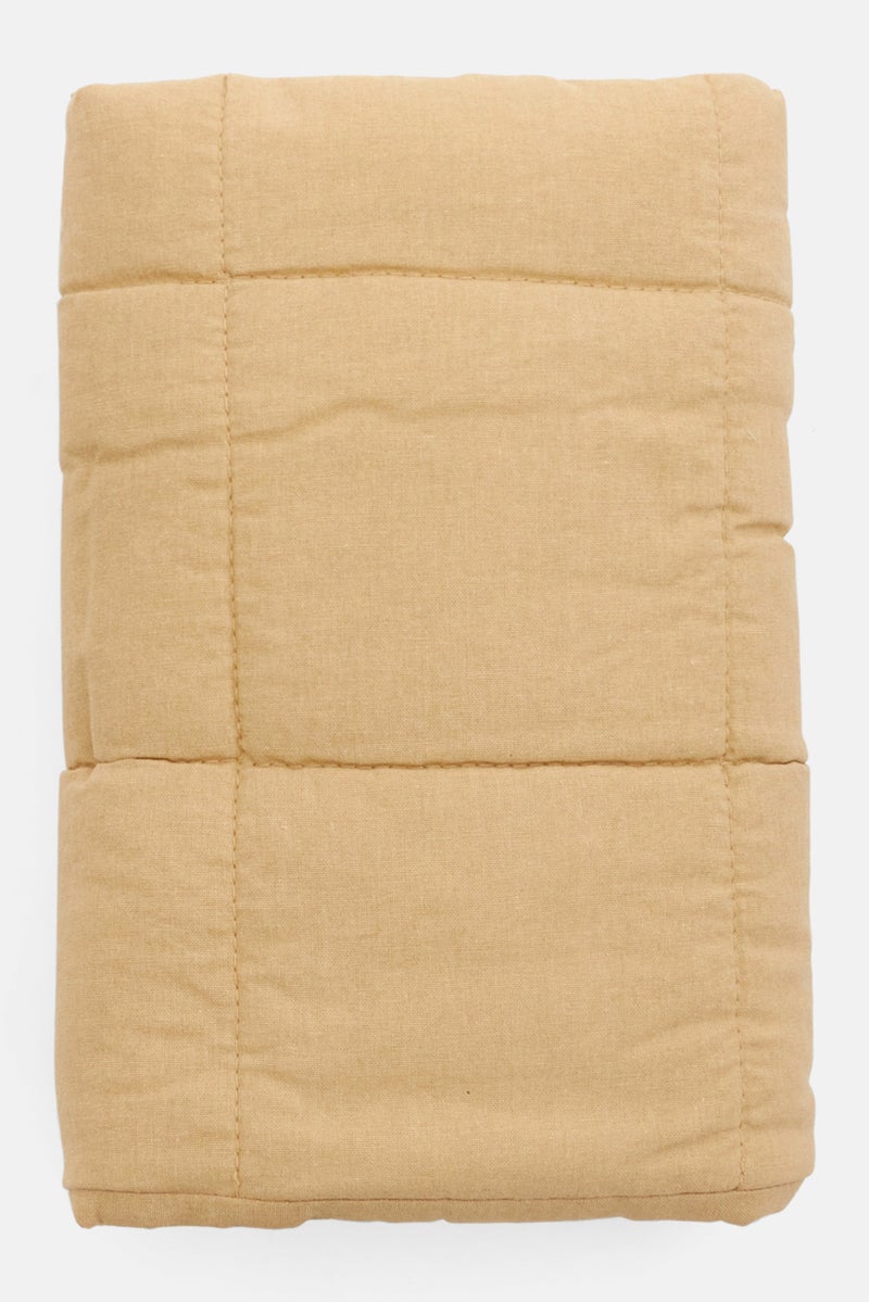 Muy Mucho Quilted Cushion Cover 45 x 45 cm, Khaki - Image 1