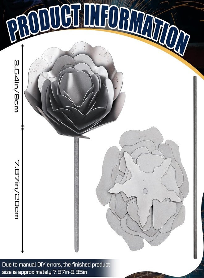 Otoolling Welding Coupons Vase and Flower Kit, Welding Practice Projects Kit, DIY 304 Stainless Steel Plate, Beginner for Tig Mig, to Master and Improve Skills(Rose Style) - Image 2