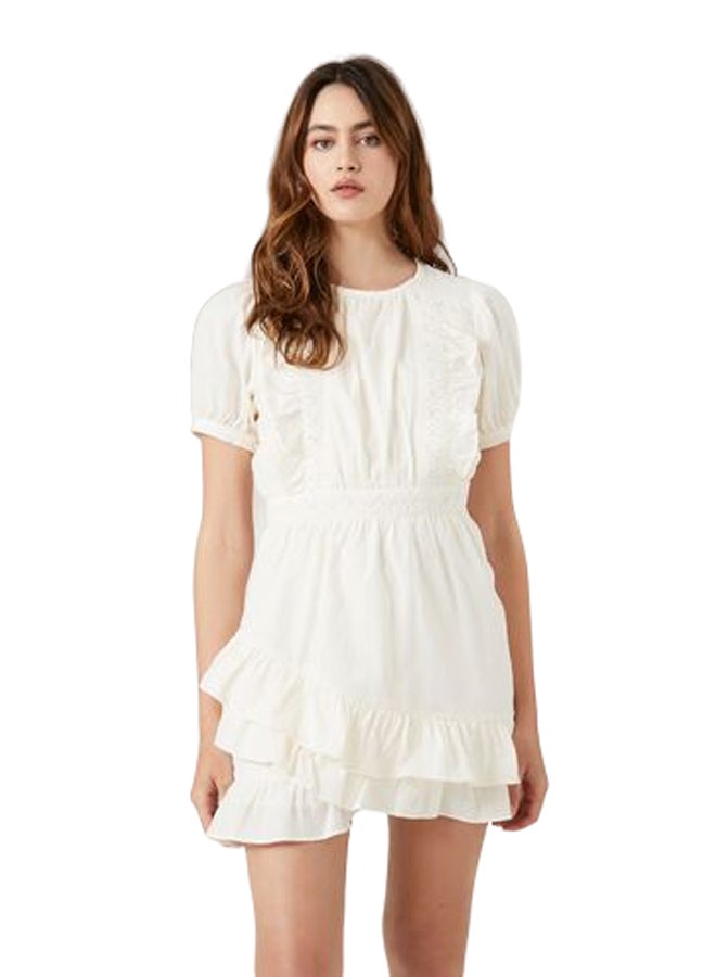 FOREVER 21 Crochet Lace Ruffle Mini Dress - Image 1