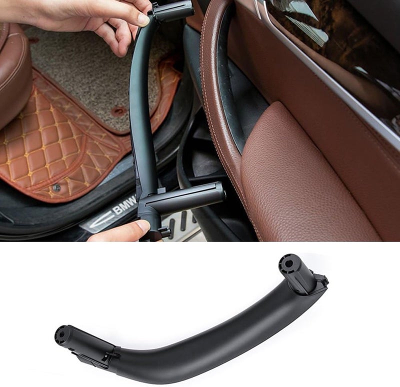 Jaronx for BMW X5 X6 Door Pull Handle,Fits:BMW X5 2014-2018 F15/F85 and BMW X6 2015-2018 F16/F86,Passenger Side Right Front/Right Rear Door Armrest Bracket Inner Door Trim Grab Cover, Black - Image 1
