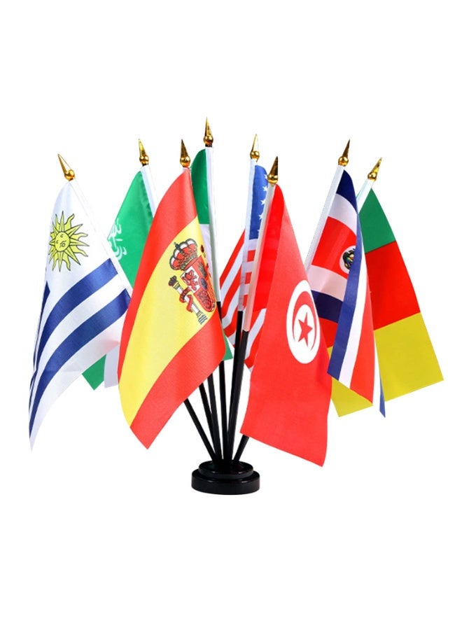 SODANEED 2026 World Cup Soccer Handheld Flags – Set of 48 Polyester Desk Flags, One Flag for Each Competing Country Team – Small Desk & Table Stick Flag Set, International Soccer Party Decorations - Image 1