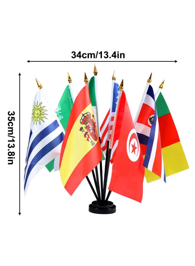 SODANEED 2026 World Cup Soccer Handheld Flags – Set of 48 Polyester Desk Flags, One Flag for Each Competing Country Team – Small Desk & Table Stick Flag Set, International Soccer Party Decorations - Image 3