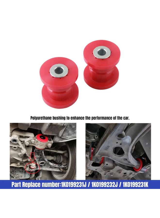 Red Control Arm Bushing Kit Polyurethane MQB Chassis For VW Audi Seat - Image 4