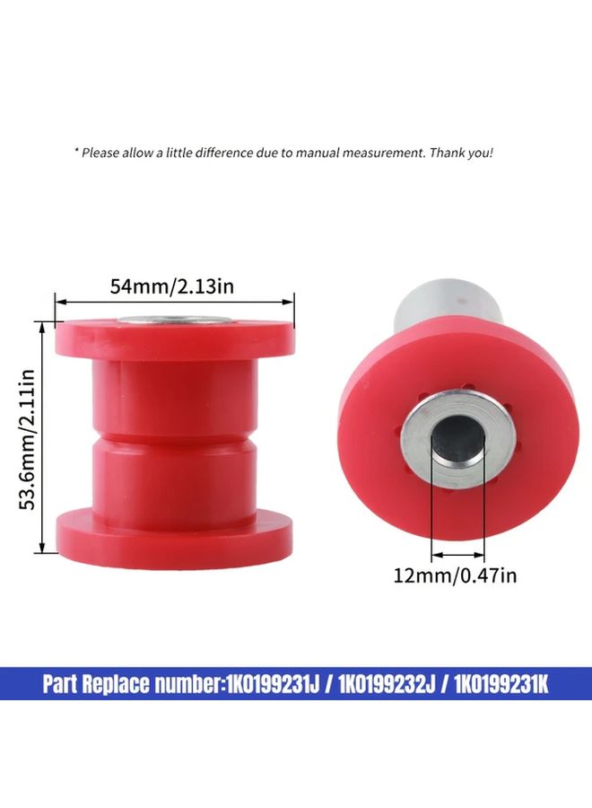 Red Control Arm Bushing Kit Polyurethane MQB Chassis For VW Audi Seat - Image 2