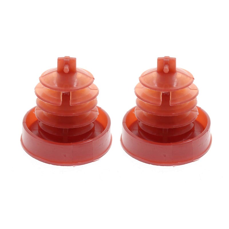 AUTOKAY Hydraulic Power Steering Pump Red Reservoir Cap Plug Cover Fit for Honda for Acura Pack of 2