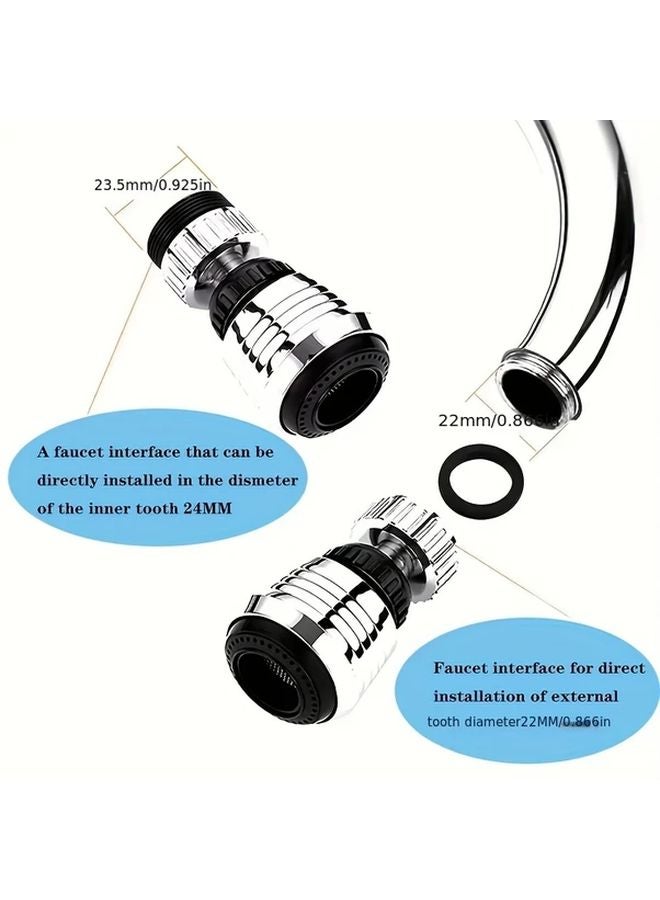 1pc Dual Spray Water Saving Anti Splash Aerator Spray Head for Kitchen Sink - Image 3