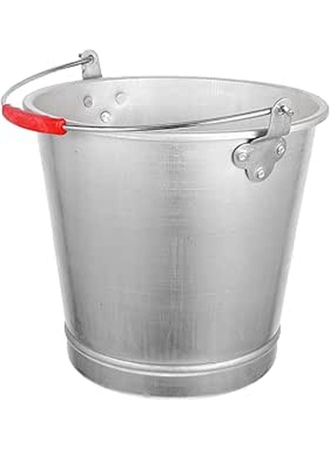 28cm Aluminum Water Bucket Thickened Portable Container with Handle for Home Garden Cleaning - Image 1