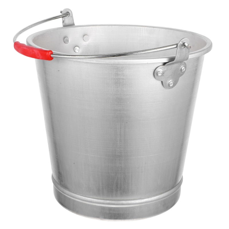 28cm Aluminum Water Bucket Thickened Portable Container with Handle for Home Garden Cleaning - Image 2