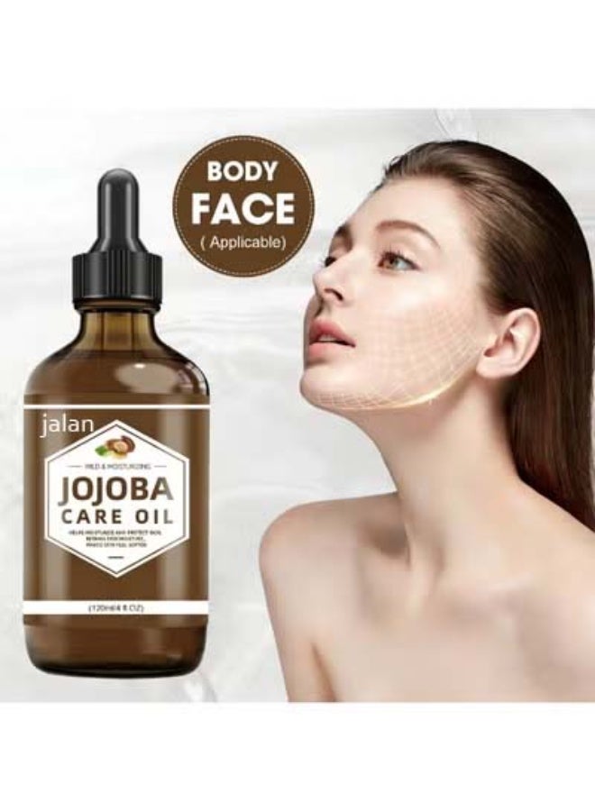 jalan Jojoba Care Oil 120ml - 100% Pure Natural Moisturizer for Face & Body, Hydrates Skin, Softens & Protects - Image 1