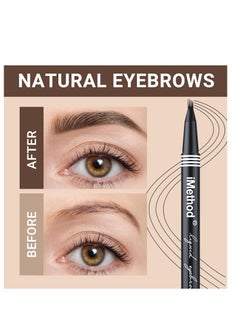 iMethod iMethod Eyebrow Pen - Eyebrow Pencil with Micro 4-Fork Tip, Microblading Eyebrow Pen for Natural Hair-Like Brows, Long-Lasting Eye Brow Pencils for Women, Smudge-proof, Light Brown  - Image 4
