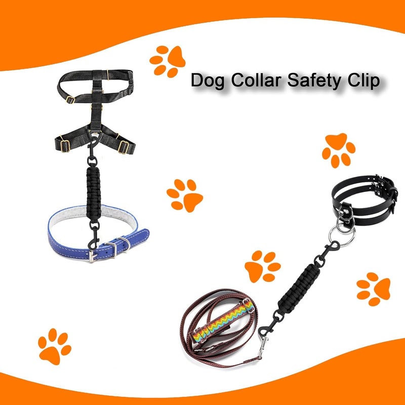 مشبك أمان طوق الكلب حزام أمان احتياطي لطوق الكلب طوق الشوكة طوق الضغط مشبك مزدوج النهاية مشبك احتياطي موصل المقود للتدريب والمشي والجري - Image 4