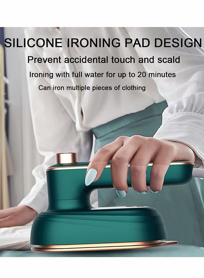 Excefore Portable Mini Ironing Machine, Foldable Travel Garment Steamer, Mini Machine Rotatable Handheld Steam Iron for Home Travel Business  - Image 2