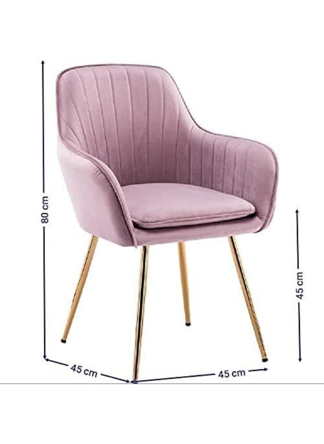 SMILEE Dining Room Restaurant Chair Hotel chair Office Visitor Chair Modern high back Grey Velvet luxury Fabric Dining chair with gold legs  - Image 3