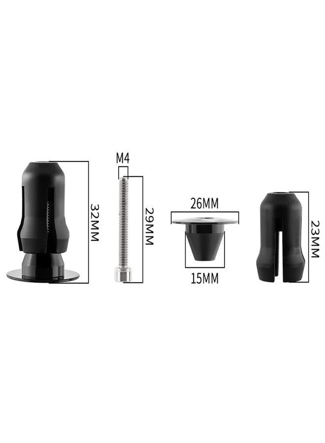 MUQZI Bicycle Bar End Plugs Handlebar End Plugs Aluminum Bike Handlebar Cap Bar End Caps for Most Bicycles Road Bike Mountain, Black - Image 5