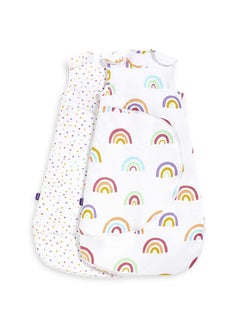 Snuz Pouch Sleeping Bag For Baby And Infant 2.5 Tog Clever Nappy Change Zip 100% Cotton For Temperatures Within 16 - 20 Celsiussuitable From 6 To 18Months Maximum Baby Length 86Cm - Rainbow  - Image 4