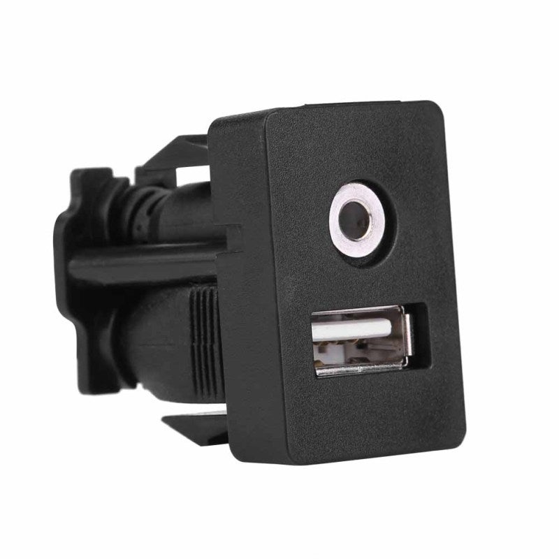 Car USB Port: 1 Pc Flush Mount High-Speed Data Transfer & Charging - Universal 3.5mm Audio Jack Extension Cable for Car Dashboard, Boat Dash & In-Vehicle Use - Image 4