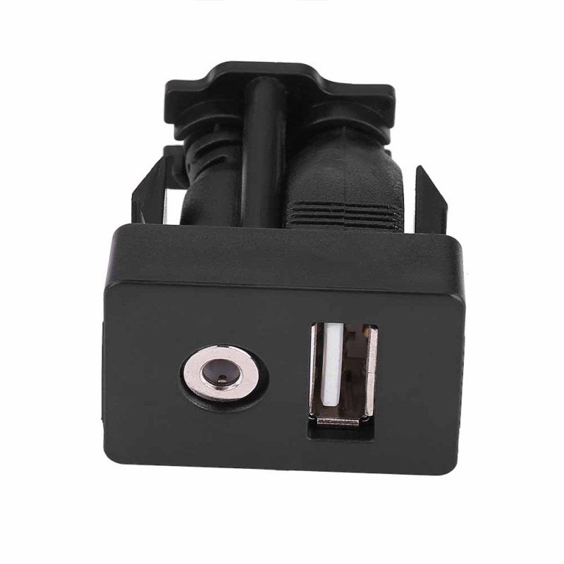 Car USB Port: 1 Pc Flush Mount High-Speed Data Transfer & Charging - Universal 3.5mm Audio Jack Extension Cable for Car Dashboard, Boat Dash & In-Vehicle Use - Image 3