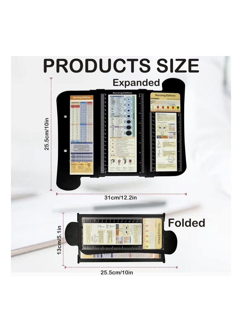 SYOSI - Nursing Clipboard Foldable, Aluminum Medical Clipboard with Nursing Edition Cheat Sheets, Nurse Folding Clipboard for Nurses Doctors Nursing Student Gifts, Black, Trifold Nurse Clipboard(1Pack ) - Image 1
