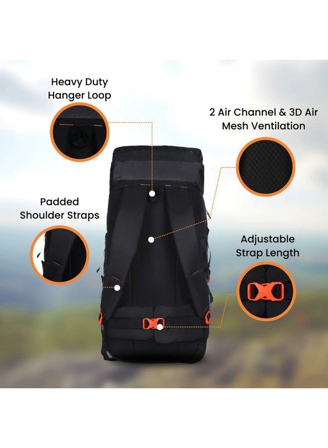 Impulse Rucksack bags 55 litres travel bag for men tourist bag for travel backpack for hiking trekking Bag for men camping Mt. Calling Orange with 1 year Warranty - Image 4