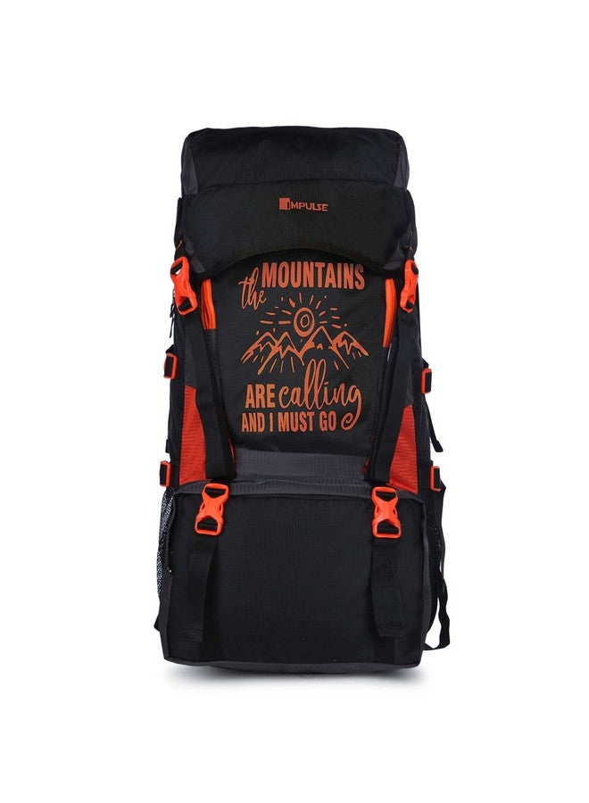 Impulse Rucksack bags 55 litres travel bag for men tourist bag for travel backpack for hiking trekking Bag for men camping Mt. Calling Orange with 1 year Warranty - Image 1