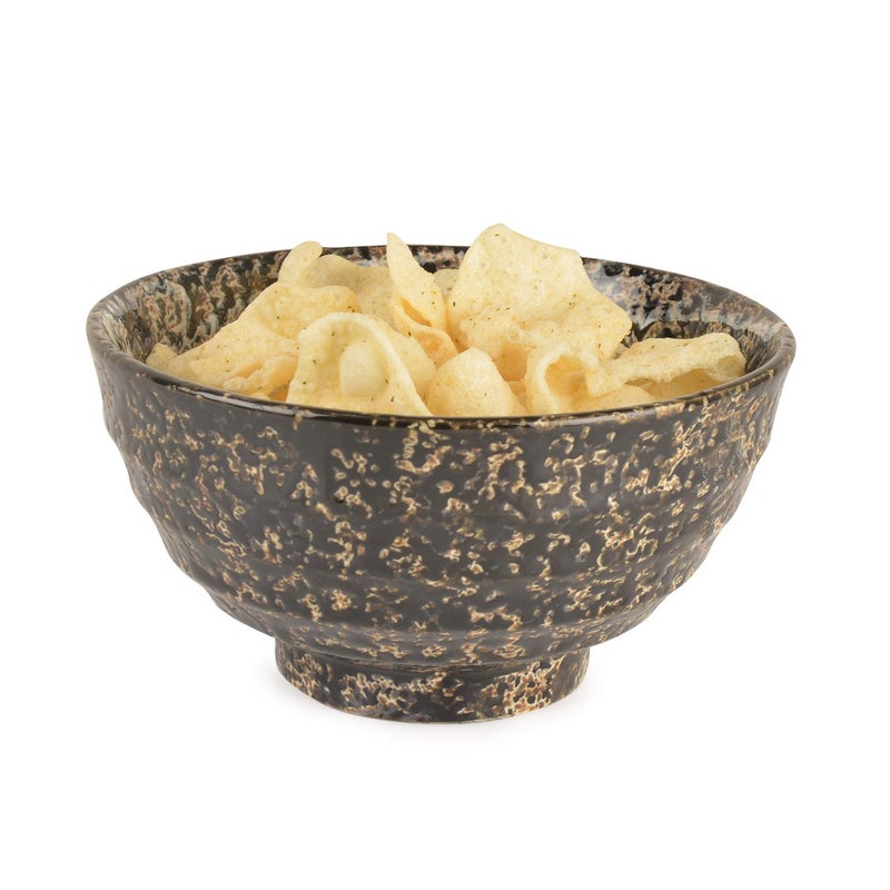 StyleMyWay Handmoulded Studio Pottery Black Serving Cum Snack Bowl | Decorative Bowl for Kitchen - Image 2