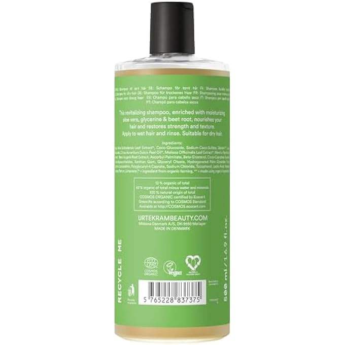 Urtekram , ALOE VERA SHAMPOO ORGANIC DRY HAIR 83737, WHITE, CITRUS, 500 ML - Image 3