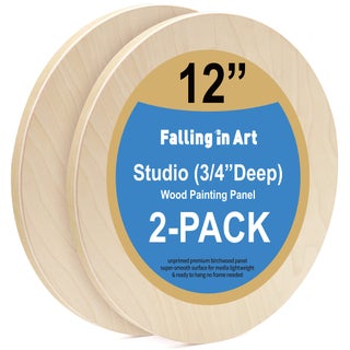 Falling in Art Unfinished Round Birch Wood Canvas Panels Kit Falling in Art 2 Pack of 12 Studio 34 Deep Cradle Boards for Pouring Art Crafts Painting and More - pzsku/Z215921D005E53A70762CZ/45/1749489885/16b26dcf-3056-4a1d-beb9-c3d530f03531