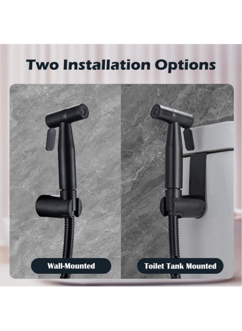 excitat Handheld Bidet Sprayer for Toilet, Adjustable Pressure Shattaf, Bidet Shattaf Set, Stainless Steel Toilet Shattaf Cloth Diaper Sprayer with Anti-Leaking Hose and Holder, For Muslim Shower, diaper sprayer, Personal, Hygiene, bathroom and Toilets - Image 4