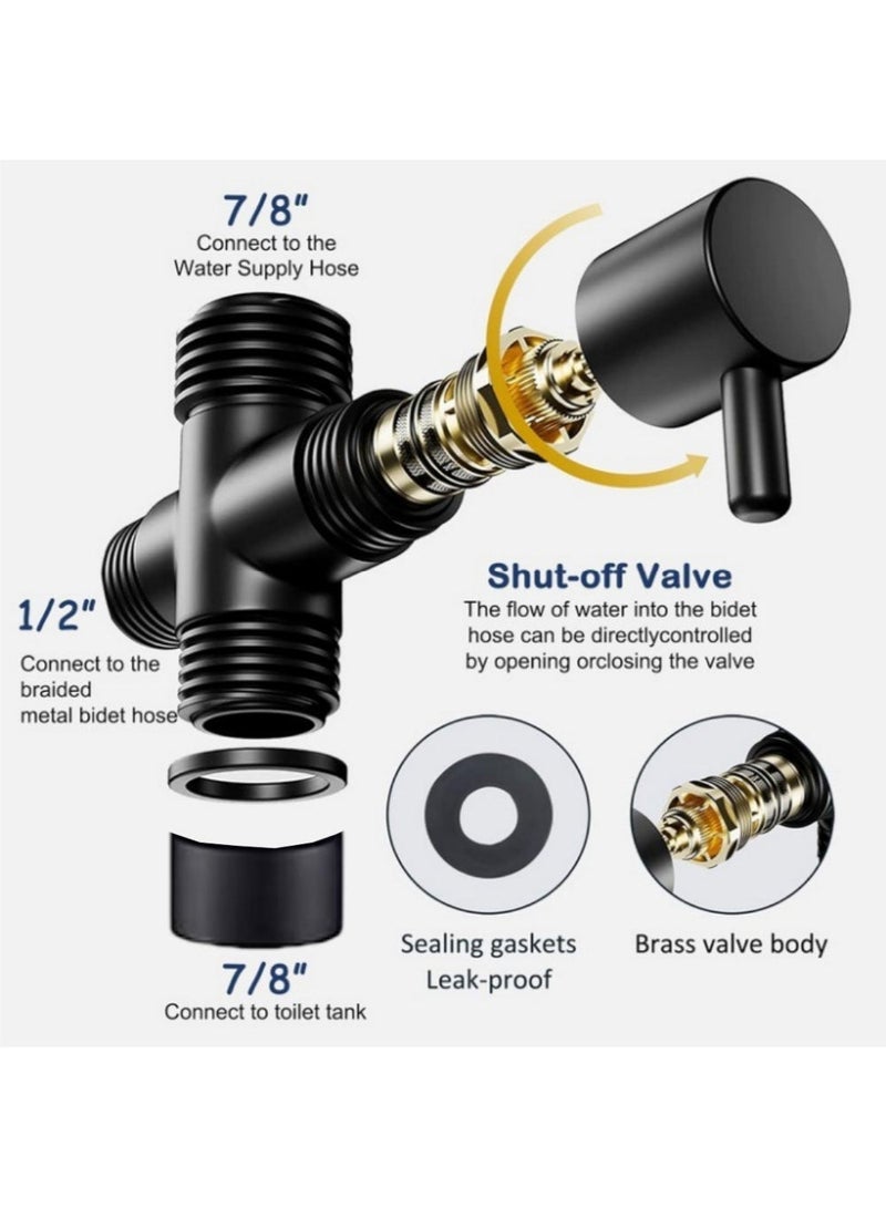 excitat Handheld Bidet Sprayer for Toilet, Adjustable Pressure Shattaf, Bidet Shattaf Set, Stainless Steel Toilet Shattaf Cloth Diaper Sprayer with Anti-Leaking Hose and Holder, For Muslim Shower, diaper sprayer, Personal, Hygiene, bathroom and Toilets - Image 5