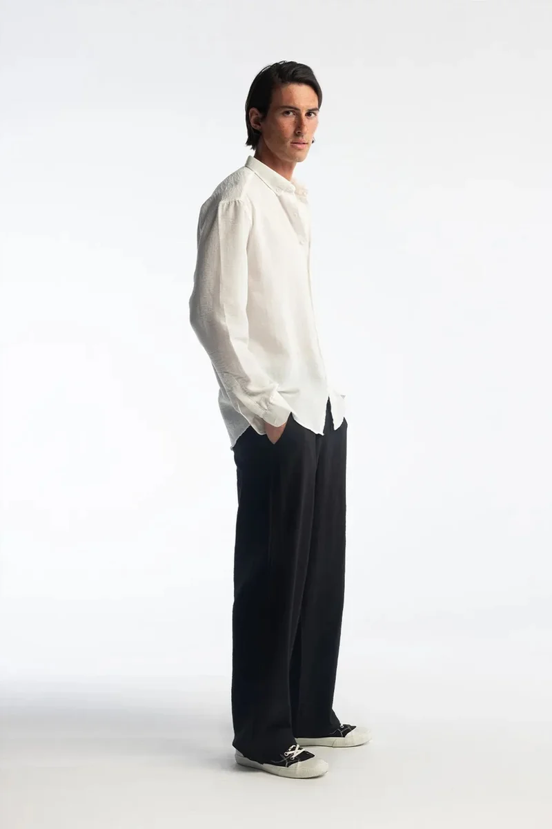 جيستو GIESTO Oversized Button-Up Long Sleeve Shirt