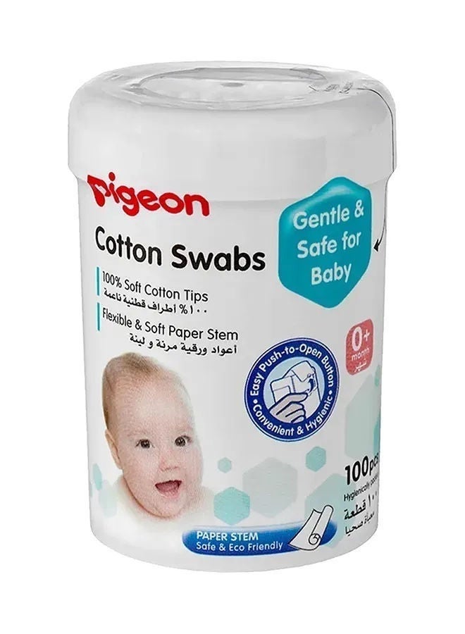 pigeon Baby Cotton Swabs, 100 Pcs