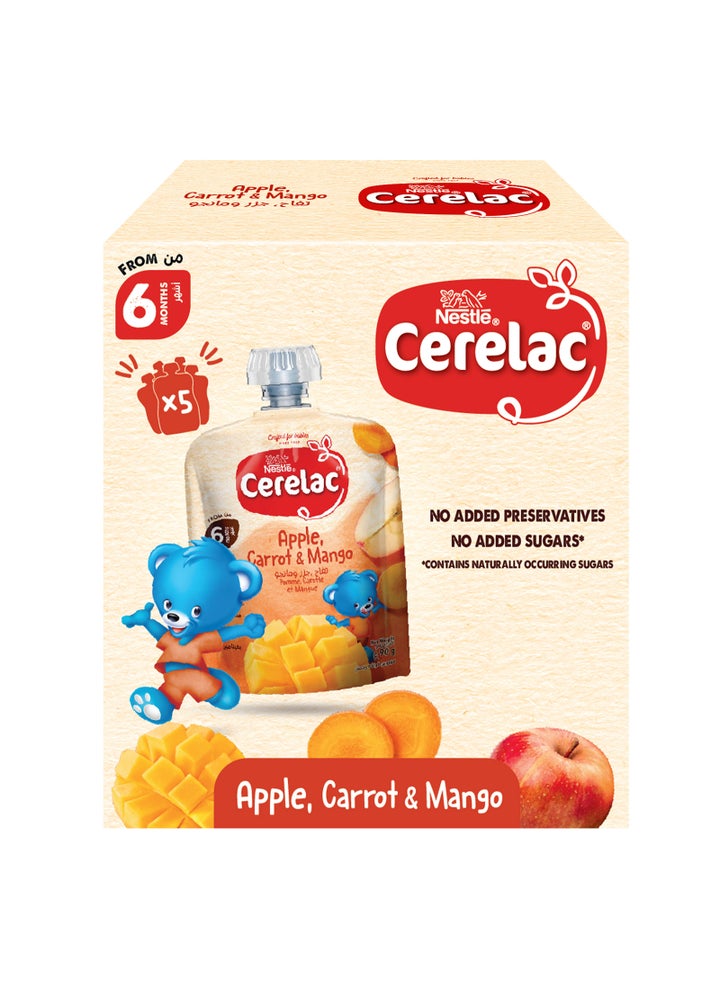Apple Carrot And Mango Puree Pouch