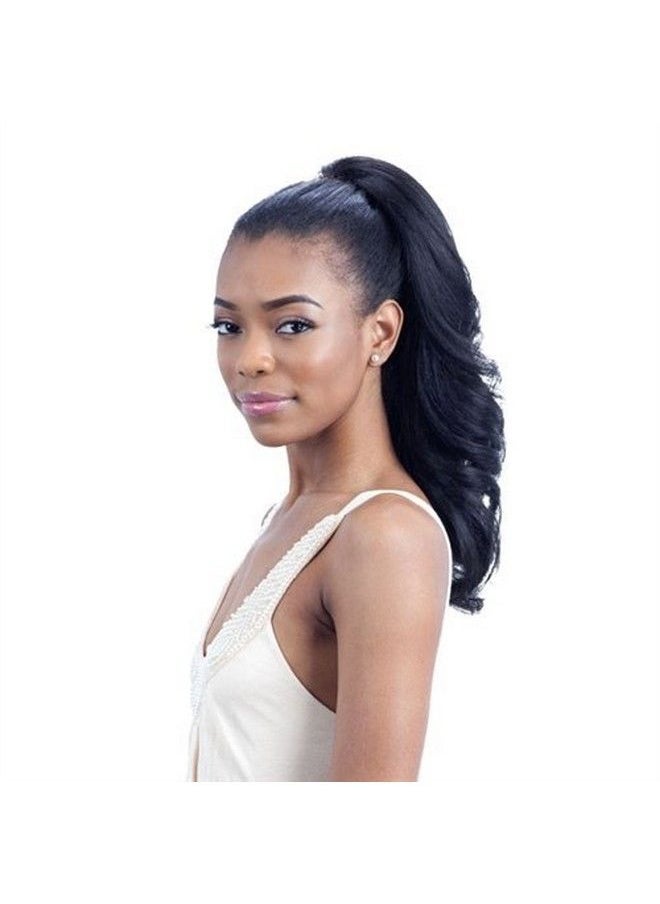 Freetress - Feather Girl (1B Off Black) Freetress Equal Drawstring Synthetic Ponytail - Image 1