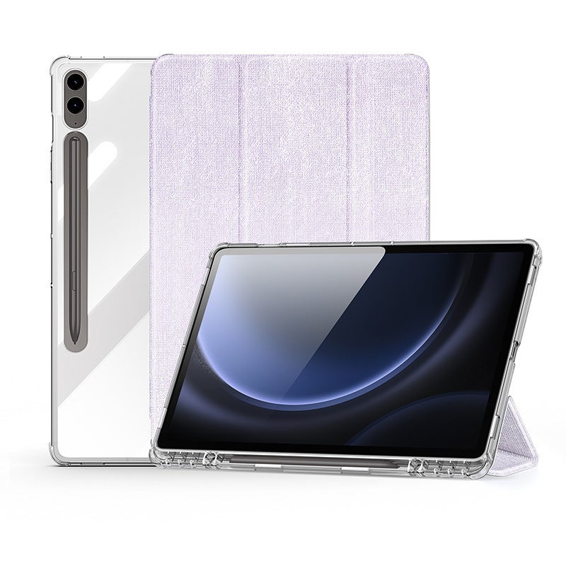 For Samsung Tabs10Plus Flat Protective Case A9Plus Retro Old Simple Transparent Protective Case - Image 1