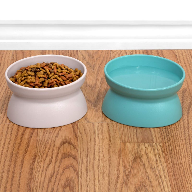 Kitty City Raised Cat Food Bowl Collection/Stress Free Pet Feeder and Waterer and Slow Feed Bowls - Image 4