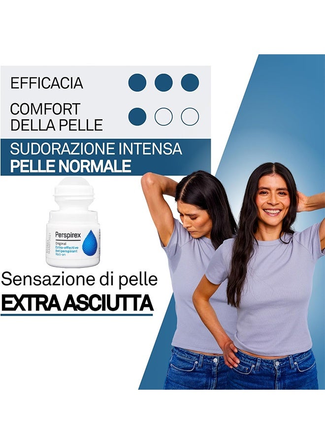 Perspirex Original Extra Effective Antiperspirant Roll On For Sweat And Odour Control, Active Skin Care System  - Image 4