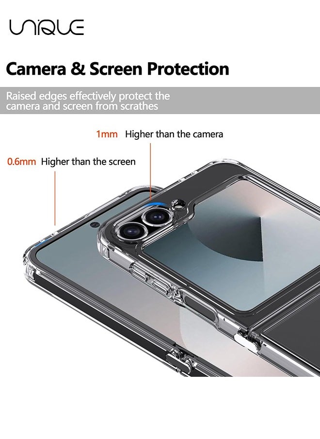 Unique - For Samsung Galaxy Z Flip 6 Case - Transparent Protective Phone Cover with Shockproof Bumper and Anti-Scratch Back (Clear) - Image 1