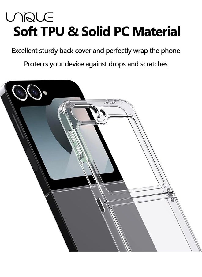 Unique - For Samsung Galaxy Z Flip 6 Case - Transparent Protective Phone Cover with Shockproof Bumper and Anti-Scratch Back (Clear) - Image 1