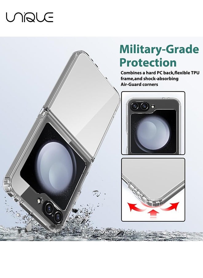 Unique - For Samsung Galaxy Z Flip 6 Case - Transparent Protective Phone Cover with Shockproof Bumper and Anti-Scratch Back (Clear) - Image 1