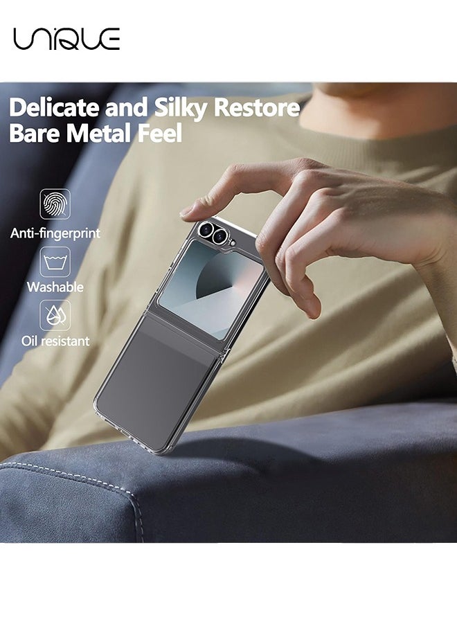 Unique - For Samsung Galaxy Z Flip 6 Case - Transparent Protective Phone Cover with Shockproof Bumper and Anti-Scratch Back (Clear) - Image 1