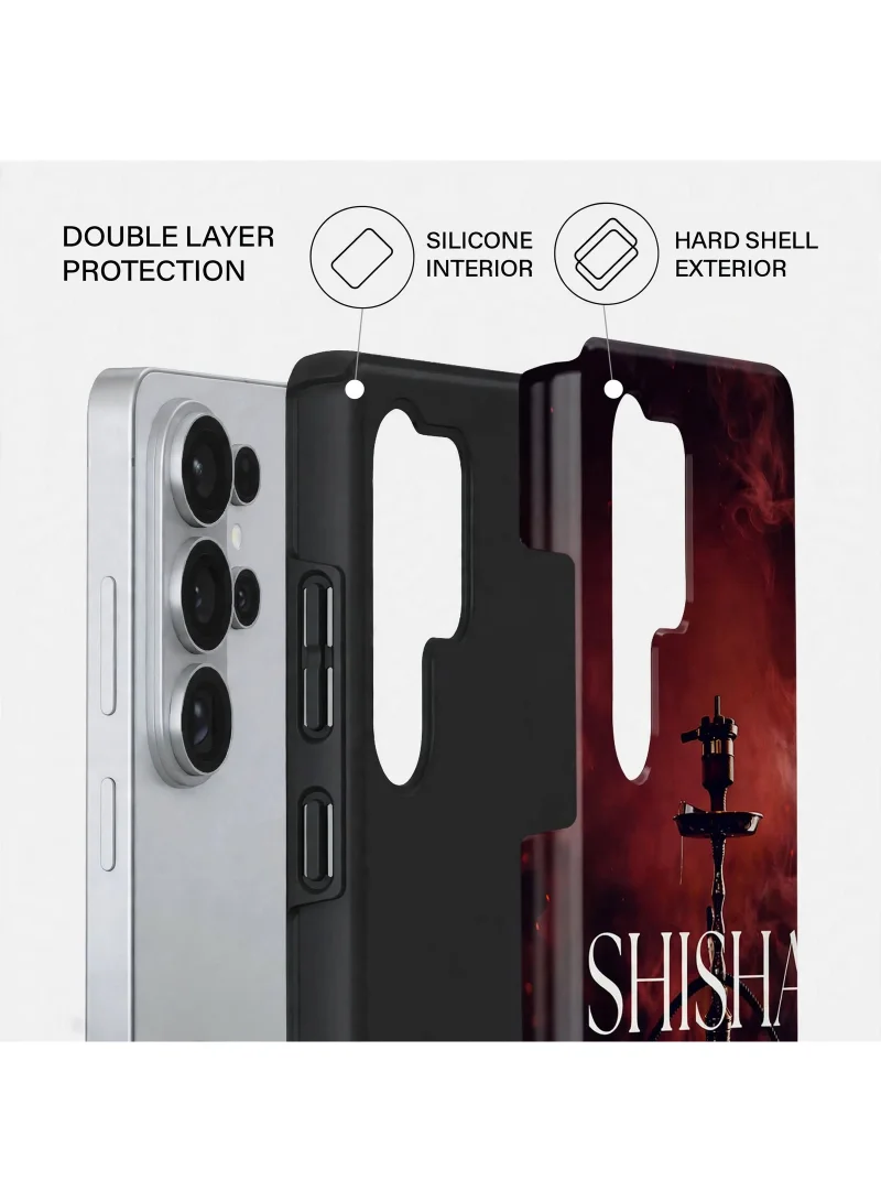 Mobcos Samsung Galaxy S26 Ultra Midnight Sysa Premium Case Compatible with Hybrid Dual-Layer Hard Shell + Silicone Protection - Scratch-Resistant Shockproof Mobile Cover