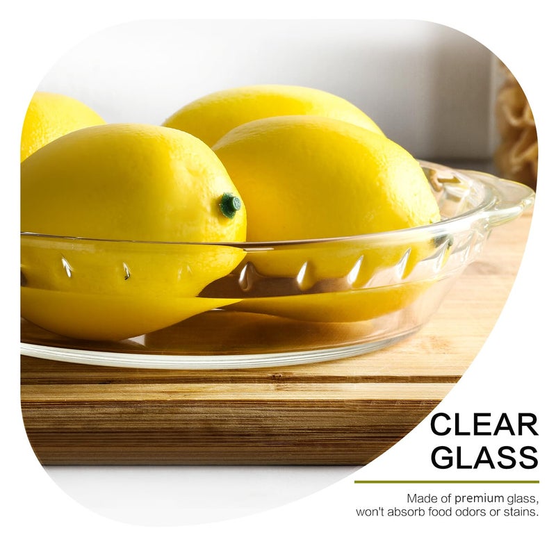 M MCIRCO 4 Packs Glass Pie Plates, MCIRCO Deep Pie Pans Set (7"/8"/9"/10"), Pie Baking Dishes with Handles for Baking and Serving, Clear - Image 4