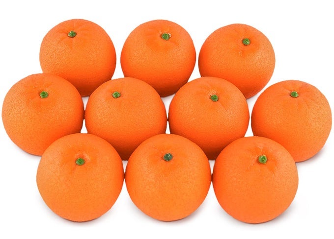 10Pcs Artificial Lifelike Simulation Orange Set Fake Fruit for House Kitchen Party Decoration