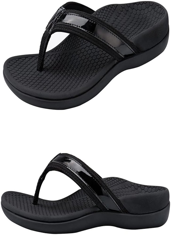 Generic Women's Separated Toe Orthopedic Sandals with Arch Support to Reduce Pressure on Feet, Joints and Back, Relieve Foot Pain, Walking Flip Flops Support Beach Slipper Sandals  - Image 1