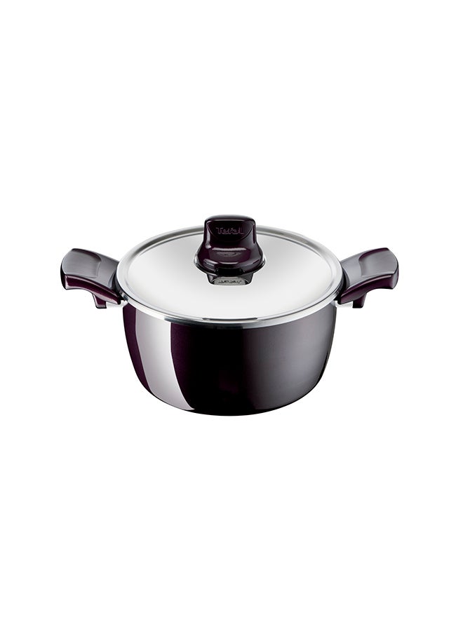 Tefal Non-Stick G6 Aluminium Resist Intense Stewpot With Ss Lid Purple 22cm - Image 1