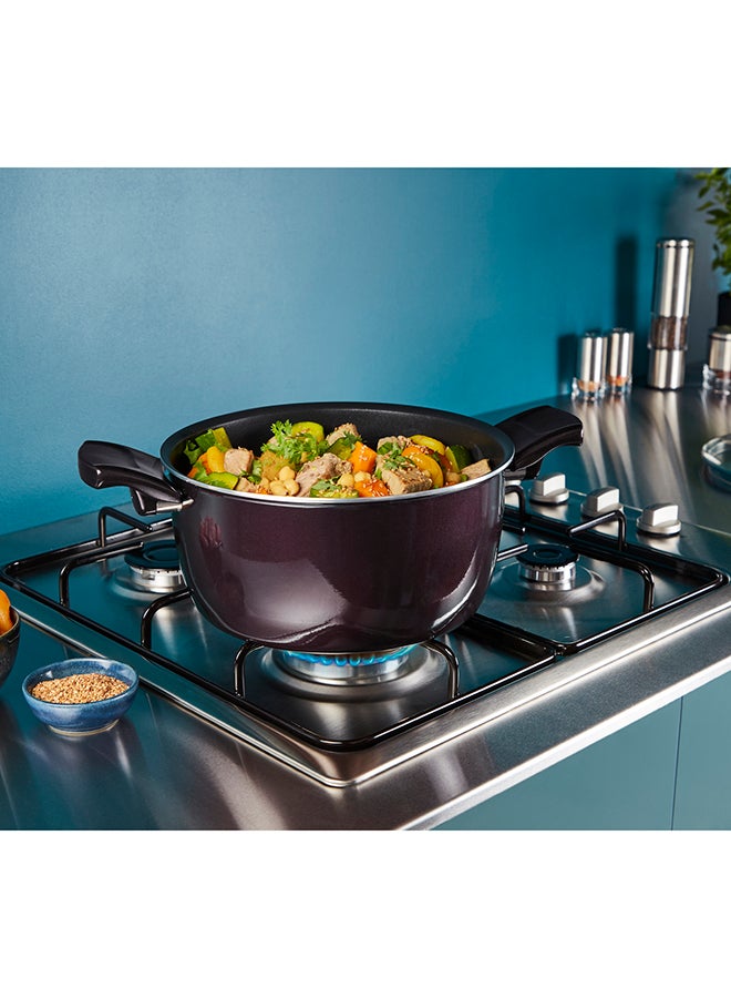 Tefal Non-Stick G6 Aluminium Resist Intense Stewpot With Ss Lid Purple 22cm - Image 4