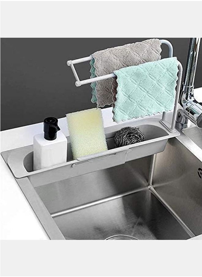 Amal - Hot Selling Multi Function Kitchen Sinks Draining Shelf Adjustable Sponge Storage Racks Plastic Sink Holder Kitchen Organizer - Image 1